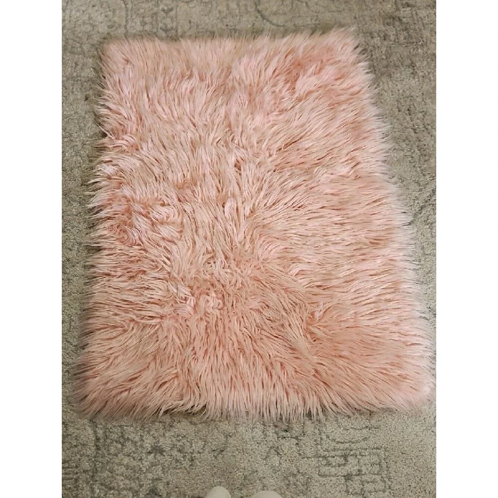 Safavieh Faux Sheep Skin Rug - Blush Pink